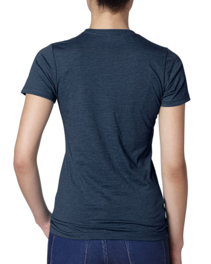 Ladies' short sleeve fashion blend t-shirt, with SB logo. Back.