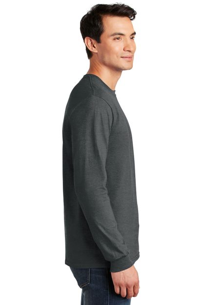 Long sleeve t-shirt with SB logo printed on front. Side.