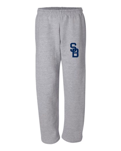 Men's / unisex sweatpants, with pockets, front. SB logo. Sport Grey.