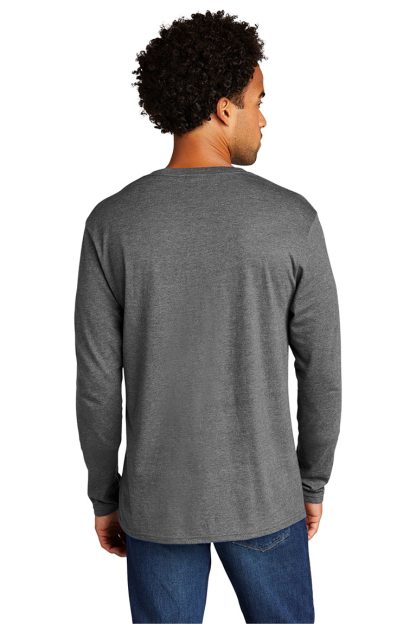 Tri-Blend long sleeve t-shirt with SB logo printed on front. Gray. Back.